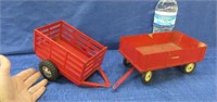 vintage tin Tonka toy trailer & IH McCormick wagon