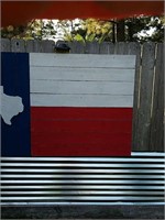 LARGE WOODEN TEXAS FLAG