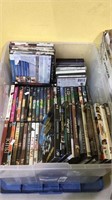 Tub with lid filled with 80 movie DVD s  (793)