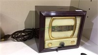 Vintage 1960's television clock lamp, lights up