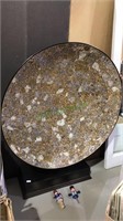 Large mosaic decorative disc, 24 inches in