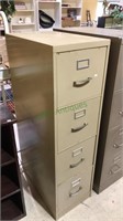Beige four drawer standard size file cabinet, 52