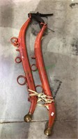 Matched pair of painted iron horse Haines with