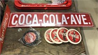 Coca-Cola Avenue sign, 24 x 5 and two sets of