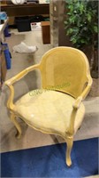 Yellow French provincial ladies chair,(832)