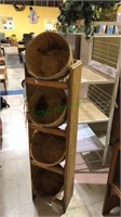 Four basket shelf made of pine for vegetable