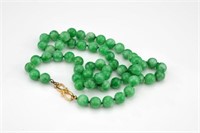 Chinese jadeite beaded necklace