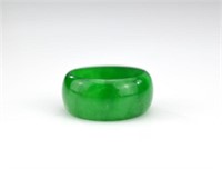 Chinese apple green jadeite ring