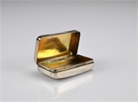 19th C Georgian silver snuff box