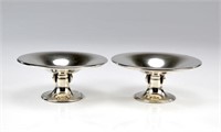 Pair of Poul Petersen Canadian silver compotes