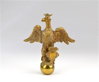 Gilt bronze crowned eagle