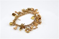 Yellow Gold charm bracelet