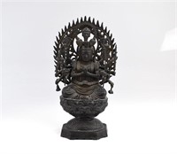 Chinese bronze seated Buddha figure