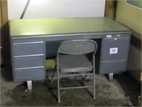 STEEL OFFICE DESK & CHAIR