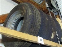 4 MOUNTED MOBILE HOME TIRES