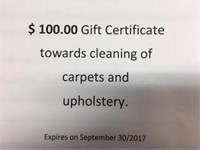 $100 GIFT CERTIFICATE TO A-1 JANITORIAL & CLEANING