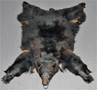 Black Bearskin Rug