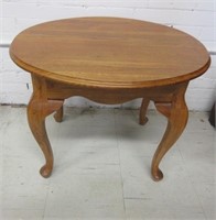 Fine Solid Oak Oval End Table