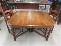 Large Stretcher Base Dining Table and Chairs
