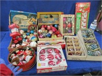 collection of vintage Christmas ornaments