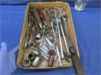 tools lot: old wrenches -screwdrivers -etc