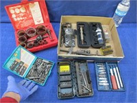 nice lot of drill accessories -hole saw kit -tools