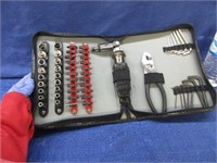 tool kit in black pouch (nice for the car or home)