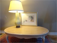 HAMMARY COFFEE TABLE with Beautiful Lamp & Print