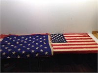 50 Star American Flags  Vtg Cotton  Older Nylon