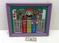 "Royal Flush" Glass Slot Machine Display Plate