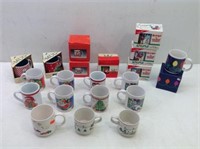 (20) Christmas Theme Coffee Mugs  Some Boxed
