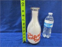 antique "the bedford dairy" milk bottle