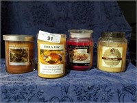 4 Glass Jar candles