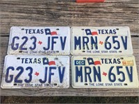 Vintage Texas license plates
