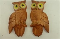 2 nice chalkware owls