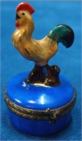 Limoges Miniature Rooster Box