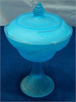 Blue Glass Compote