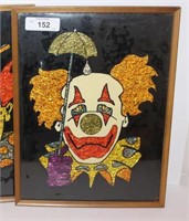 Clown Foil Art in Frame