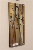 Mid Century Wall Clock with Glass Cover