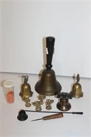 Selection of Bells, Tiny Brass Candlestick