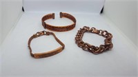 2 Solid Copper Bracelets and Copper Bracelet
