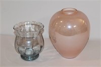 Silvestri Mouth Blown Glass Vase & Other