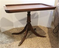 Vintage Mahogany Side Table with Metal