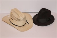 Cervo Fedora & Bangora Straw Hat