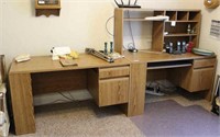 Laminate Computer Desk with Hutch &