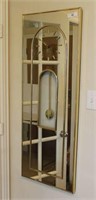 Mirrored & Brass Wall Clock