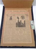 Antique Los Angeles Herald Newspaper   1909