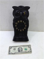 Cool Looking Wise Owl Clock Wind Up w/ Key