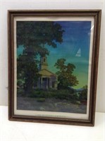 Vtg Framed Print by Maxfield Parrish Behind Glass