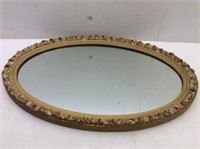 Oval Gold Look Mirror 27 x 19  Overall